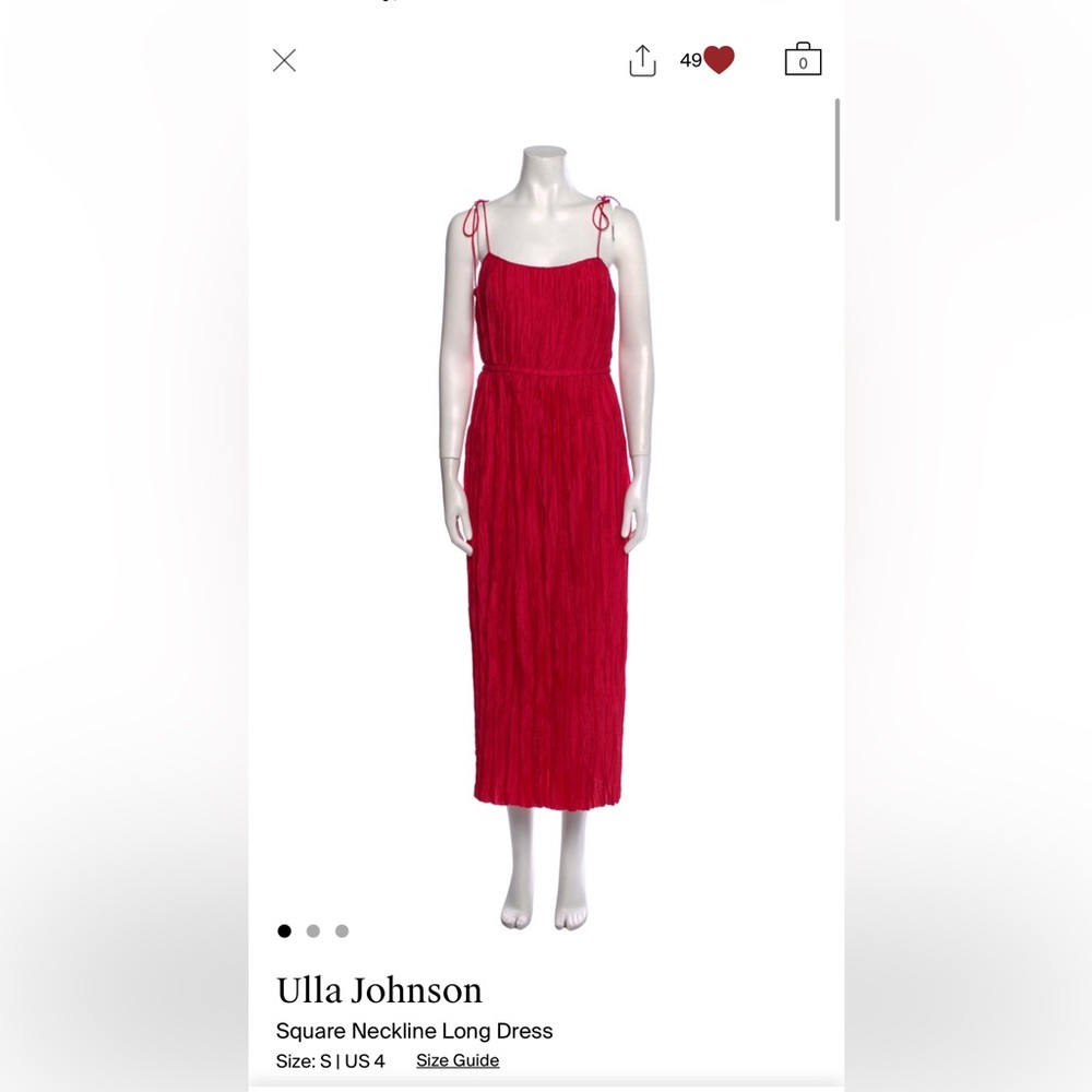 Ulla Johnson Pink Pleated Midi Dress